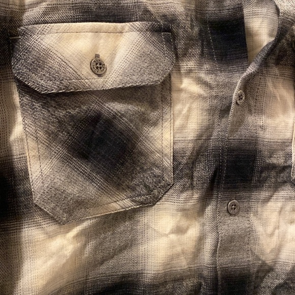 Kuhl Men's Black and White Plaid flannel button down shirt - size medium - Picture 3 of 8